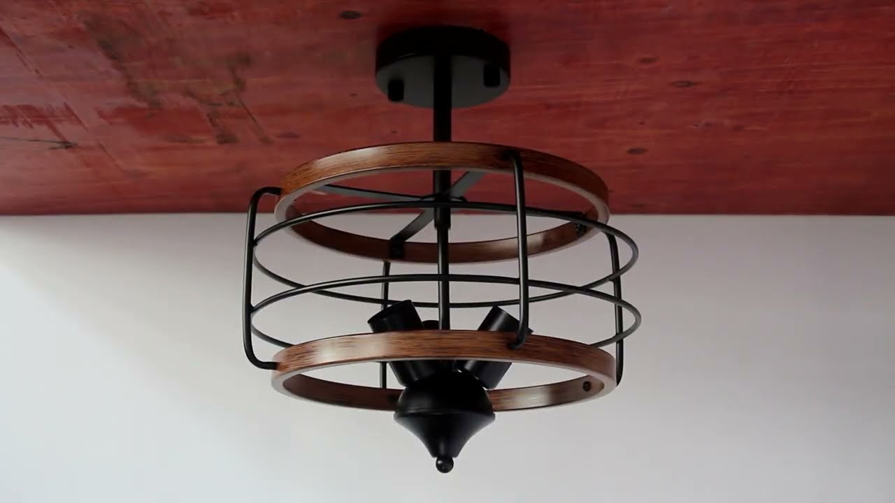 Watch video 3-Light Semi Flush Mount Ceiling Light Fixture(YJ-22-009) Now 3-Light Semi Flush Mount Ceiling Light Fixture(YJ-22-009)