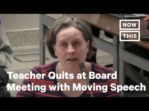 Teacher Resigns During Kansas School Board Meeting With Powerful Speech | NowThis