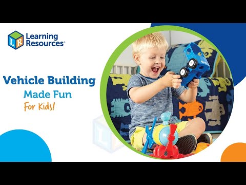 Відео огляд Конструктор "1-2-3! Ракета-поїзд-вертоліт" Learning Resources