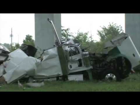 SH 225/ SH 146 Interchange Accident involving Overturned Tanker Truck