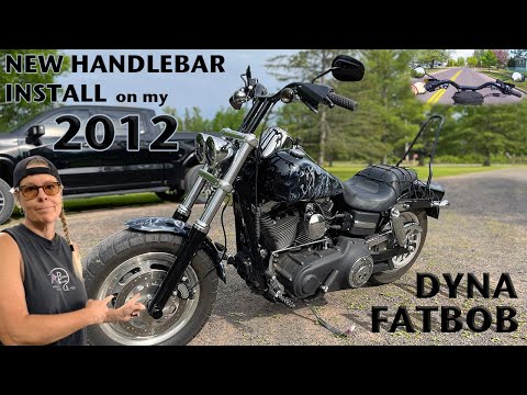 Dyna FatBob Handlebar Install & Test Ride