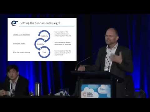 Oliver Hartley presenting at Clean Energy Week July 24 2014