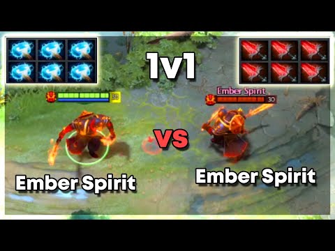 6x Maelstrom Ember Spirit vs 6x Crystallis Ember Spirit | Level 30 Dota 2 1v1 | Who Will Win?