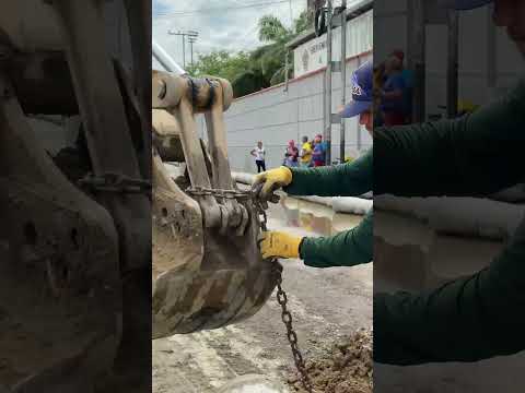 EL PLAN TOPO MEJORA EL SISTEMA DE AGUAS RESIDUALES EN LA AVENIDA SUCRE EN CAGUA