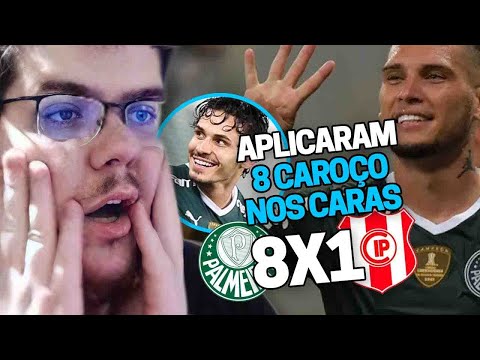 CASIMIRO REAGE AOS GOLS DE PALMEIRAS 8X1 IND. PETROLERO PELA LIBERTADORES 2022 | Cortes do Casimito