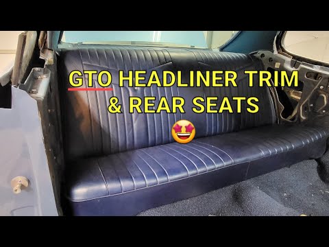1969 GTO headliner trim and back seat installation!  #short #musclecars #GTO Link below to More GTO!