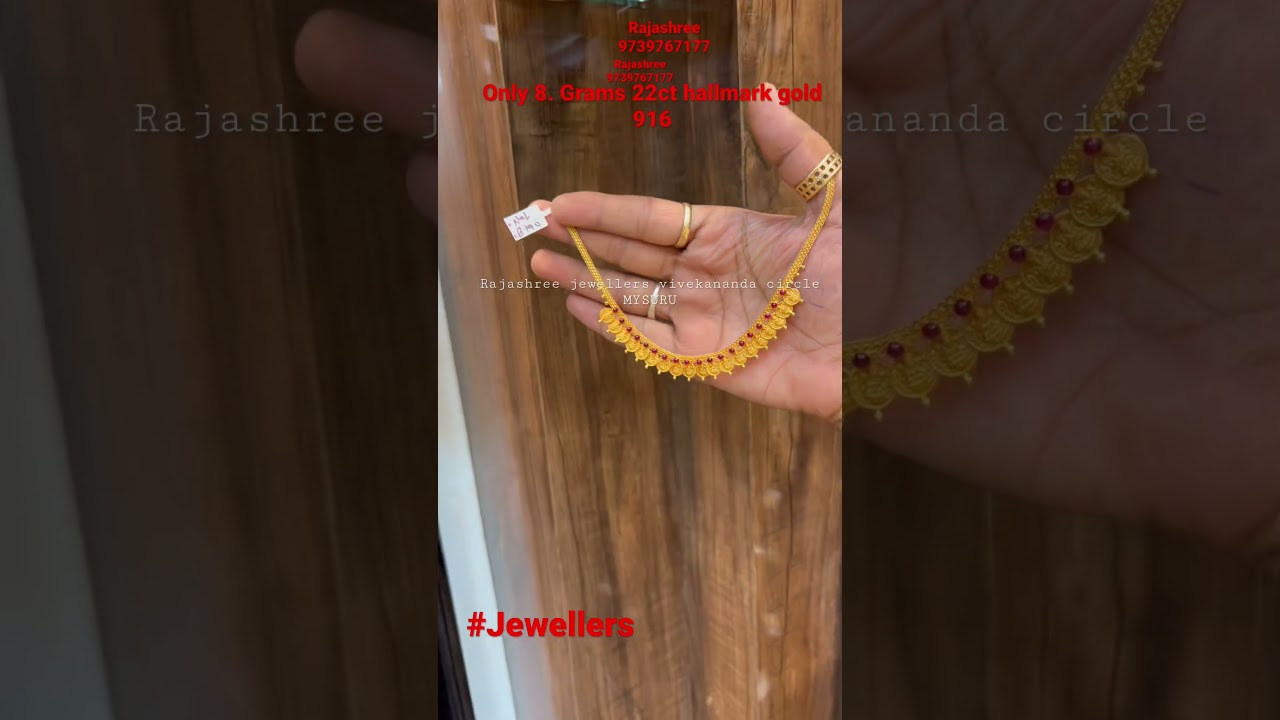 Only 8. Grams 22ct hallmark gold #manglore #jewellery #banglore #manga #my #ramnagar #makeup #hallma