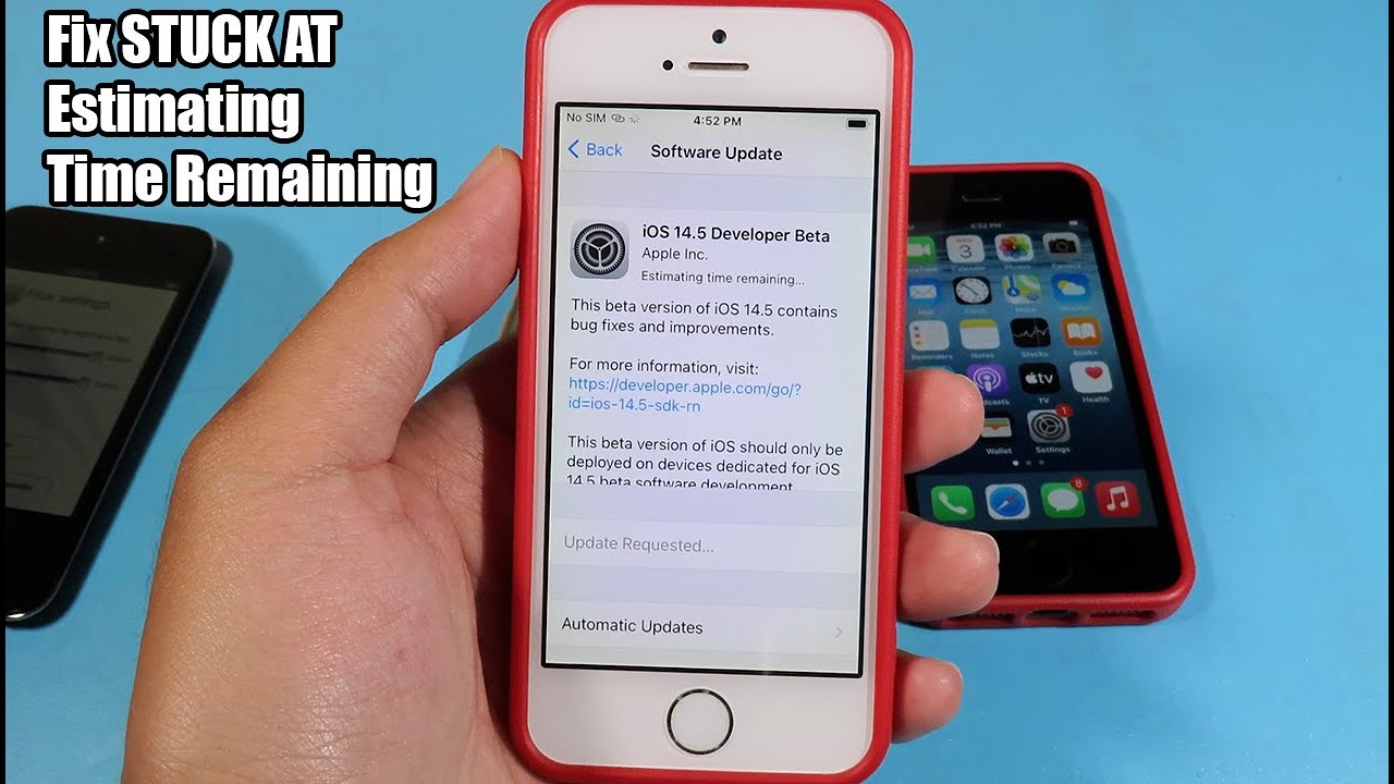 What to do when iPhone is stuck on estimating remaining time?