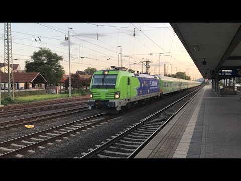 193 826-5 fährt mit sein Zug  FLX 27803 durch den Bahnhof Minden (Westf)