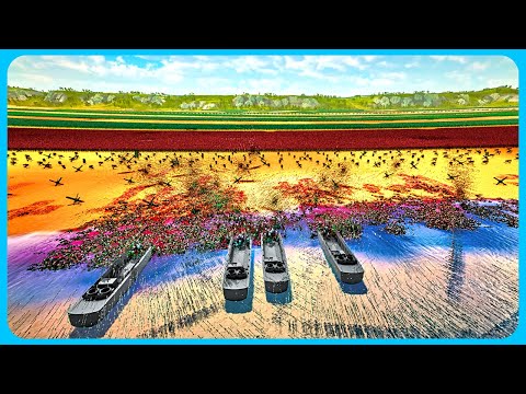 Soldiers by Century vs 5,000,000 SAMURAI - Ultimate Epic Battle Simulator 2 UEBS 2 (4K)