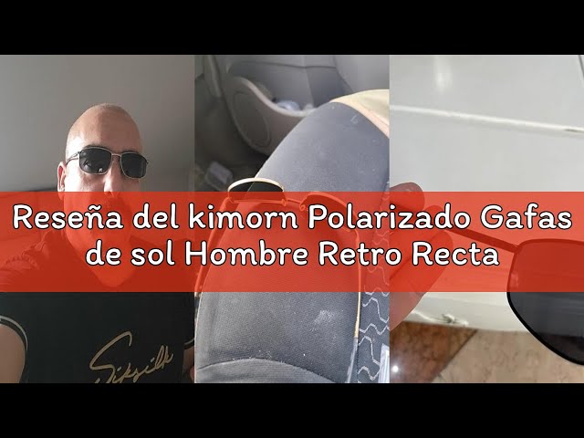 Vídeo relacionado con kimorn Polarizado Gafas de sol Hombre Retro Rectangulares metal Marco K0535 (Gris&Negro)