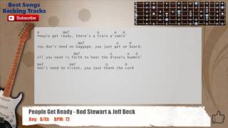 🎸  People Get Ready - Rod Stewart &amp; Jeff Beck Guitar Backing Track with vocals, chords and lyrics