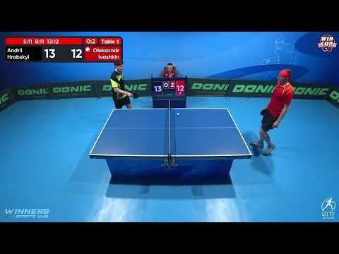 09:00 Andrii Hrabskyi 0 - 3 Oleksandr Ivashkin West 1 WIN CUP 14.12.2022 | TABLE TENNIS WINCUP