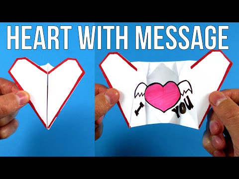 Origami Heart with Message 💗 Origami Easy