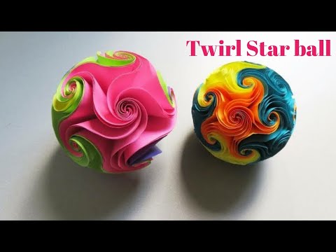 How to make a ball of starfish and star rose || Twirl star ball