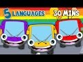 Wheels On The Bus Wheels On The Bus Go Round And Round 5 Languages Nursery Rhymes