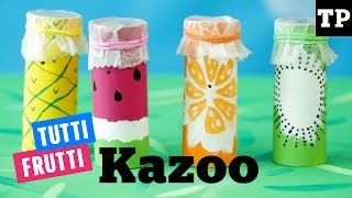 How to make a tutti frutti kazoo out of a toilet paper roll