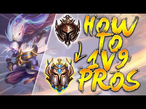 HOW TO 1V9 AGAINST *PROS*! WTF! *BIG CARRY* - League of Legends