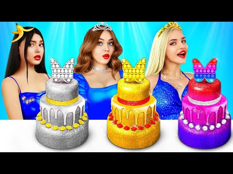 Rich vs Broke vs Giga Rich Cake Decorating Challenge | Best Ideas with Sweets by RATATA CHALLENGE