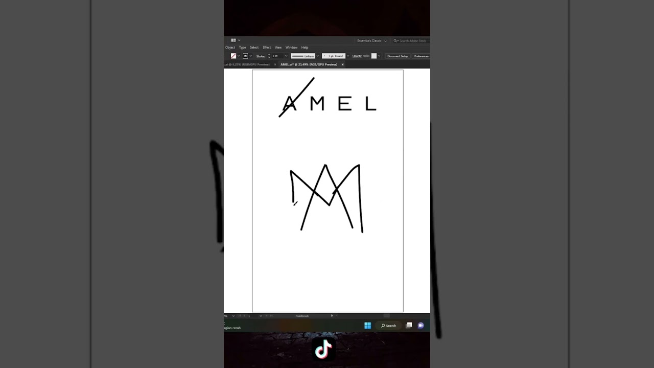 Desain logo nama Amel #logo