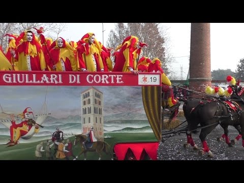 I Giullari di Corte carro da getto - Carnevale Ivrea 2016