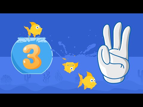 Ensinando os números e a contar de 1 até 10 em português para crianças