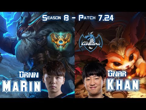 MaRin ORNN vs LZ Khan GNAR Top - Patch 7.24 KR Ranked
