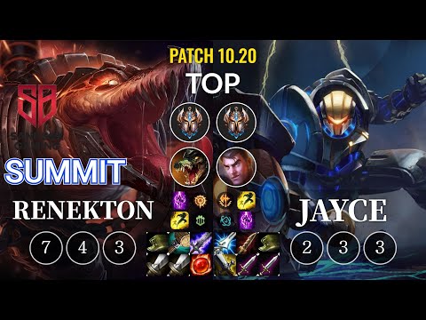 SB Summit Renekton vs Jayce Top - KR Patch 10.20