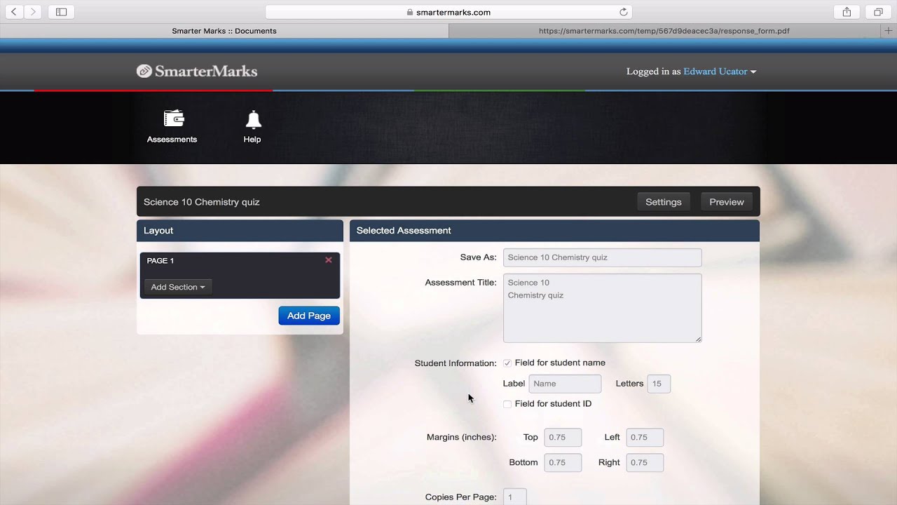 Building a basic assessment