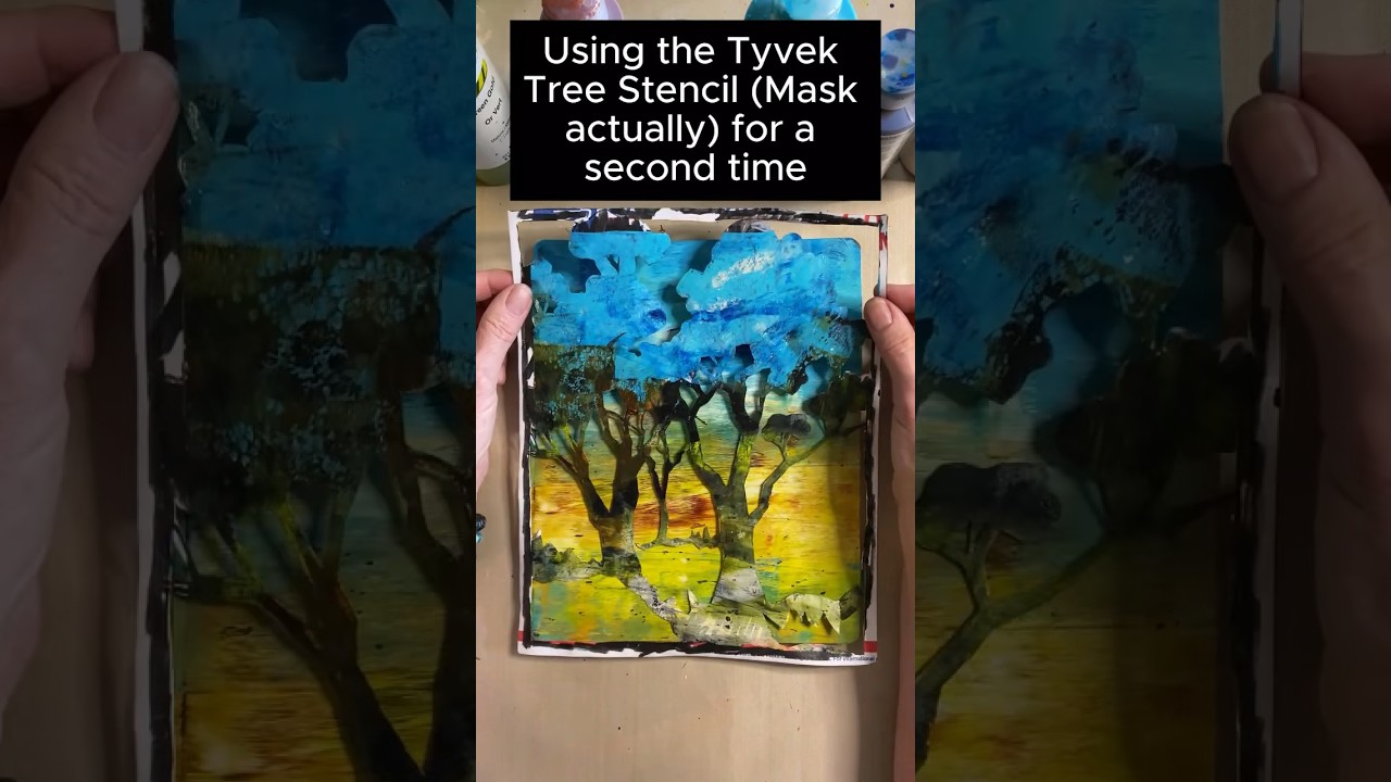 Gelli Plate Printing Trees - Part 2 #gelliplateprinting #gelprinting #artandcraftideas