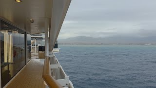 Nonostante la mareggiata del ciclone Harry, Palermo accoglie in porto MSC World Europa e passeggeri