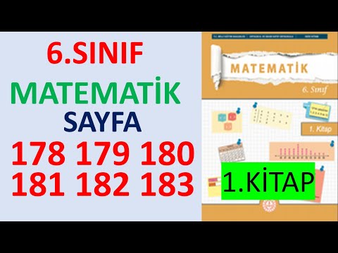 6.Sınıf Matematik Ders Kitabı 1.KİTAP Sayfa 178 179 180 181 182 183 cevaplar