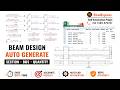 Excel Se Beam Section BBS Quantity Auto Generate RcadExpress