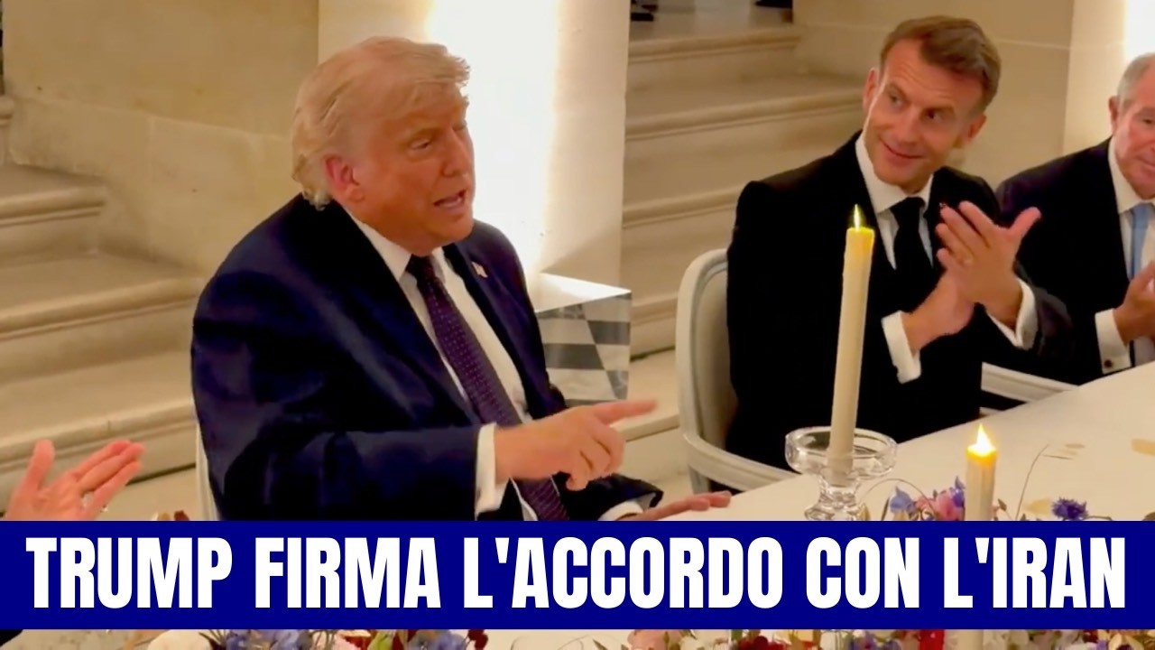MOMENTO STORICO: TRUMP FIRMA IL MEMORANDUM SULL’IRAN A CENA CON MACRON A VERSAILLES