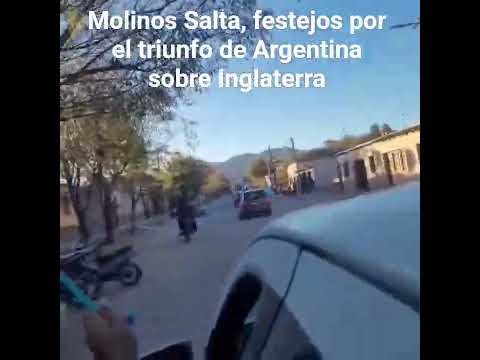 Molinos Salta: festejos por el triunfo de Argentina sobre Inglaterra por 2 a 1  y el pase a la final