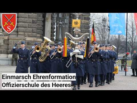 Einmarsch Ehrenformation Offizierschule des Heeres Dresden Regimentsgruß Bundeswehr Parade OSH