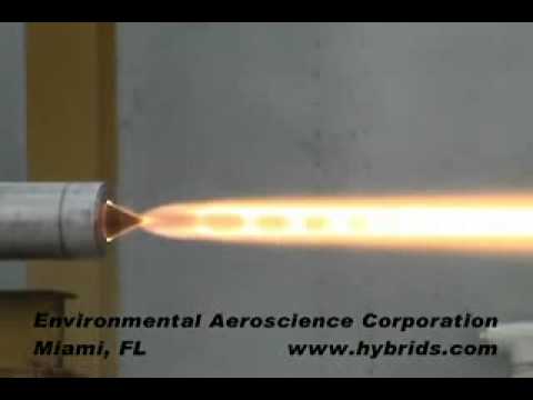 Aerospike Nozzle Solid Rocket Motor Static Firing
