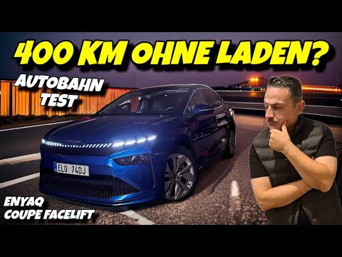 Skoda Enyaq Coupe 85 facelift first long-distance drive. 400 km without charging in an electric c...