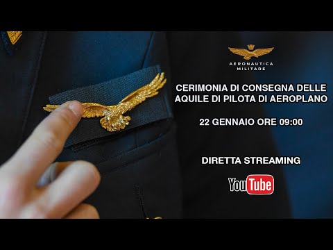 Consegna delle Aquile di Pilota di aeroplano agli allievi del 1° Corso dell'Accademia Aeronautica
