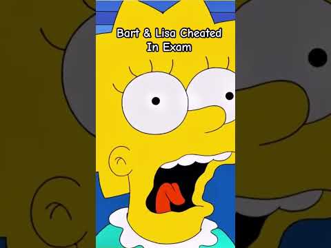 🤣 “Simpsons Funny Clip | Bart and Lisa Caught Cheating in Exam! 📚😂#dart #lisasimpson #shorts