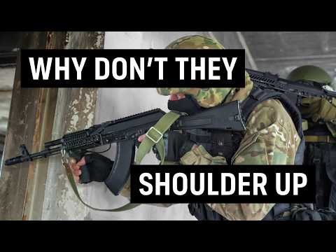 Why don't the Spetsnaz Shoulder the Stock and Hold Their AKs by the Magazine