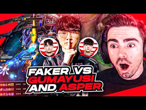FAKER played against GUMAYUSI & ASPER in NA Champions Queue and this happened...