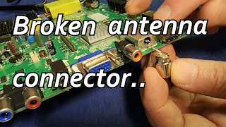How to Repair a Broken Antenna Input Socket Connector on an Aldi Brauhn LED LCD 50" TV - Or any TV!