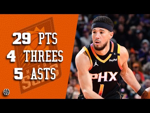 Devin Booker 29 pts 4 threes 5 asts vs Spurs 24/25 season