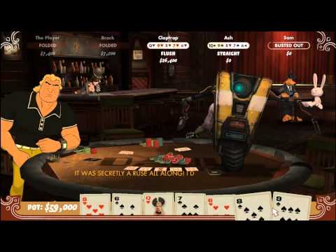 Poker Night 2-Gameplay/Commentary-10 minute battle with Claptrap FTW!