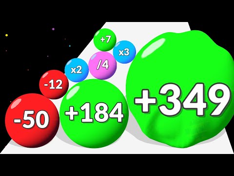 DIGIT BALLS = Puff Up 3D + Jelly 2048 (Math Games) - YouTube