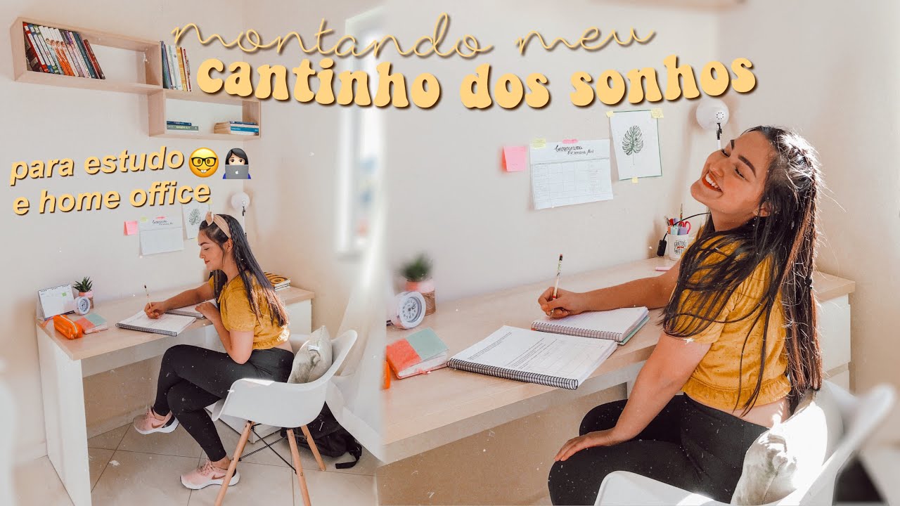 MONTANDO O MEU CANTINHO estudos/home office ✨