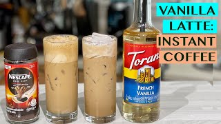 INSTANT COFFEE SERIES: EASY ICED VANILLA LATTE 2 WAYS - RECIPES FOR 16OZ CUPS