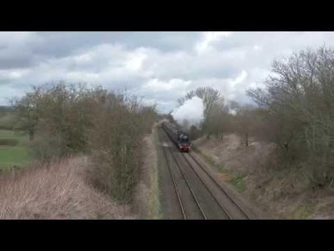 4K 45690 Leander hauls the Salopian Express 28 Mar 2015
