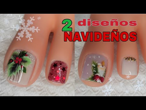 2 diseños de uñas NAVIDEÑAS /UÑAS decoradas de NAVIDAD #nailart #uñas2022 #miarteentusuñas 💅😍
